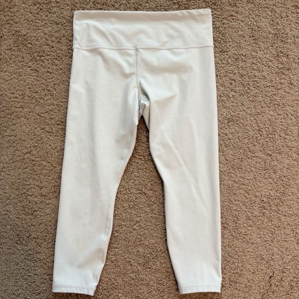 Athleta Ultra High Rise Elation‎ 7/8 Tight Womens Large Light Green Gym Athletic